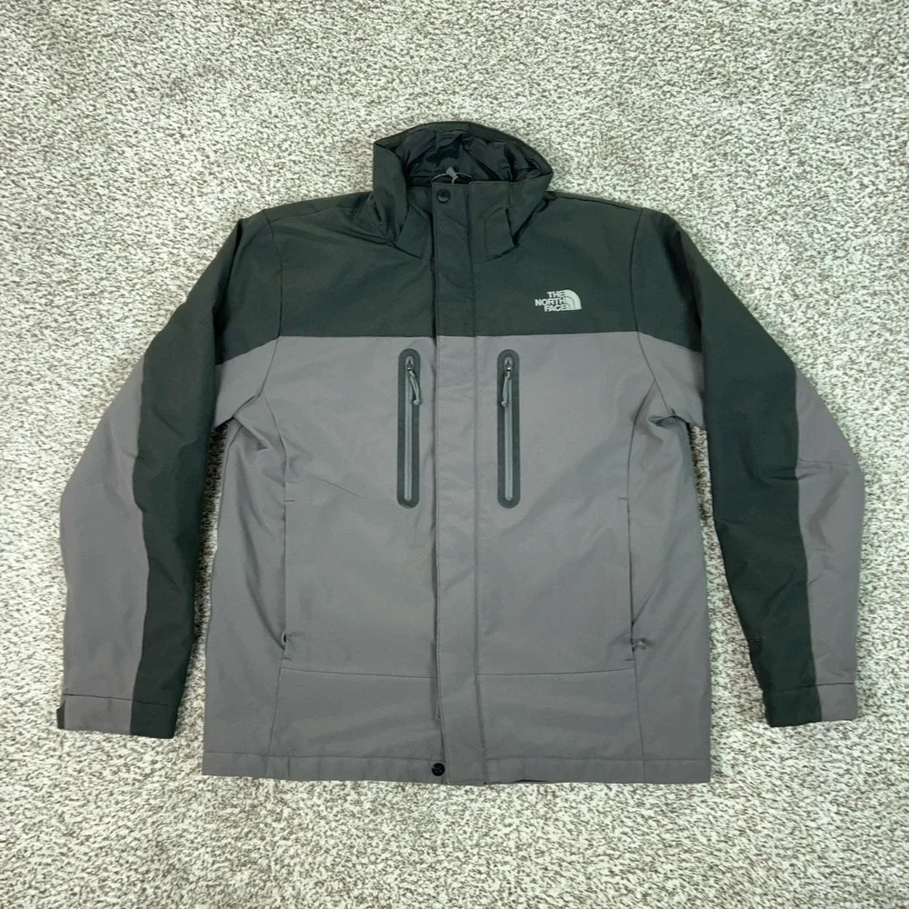The North Face Jacket Mens Medium Gray Apex Softshell Insulated Winter Coat Gorp